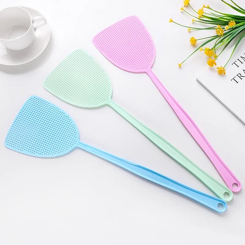 10pcs Fly Swat Swatter Plastic PP Handheld Extended Long Handle Fly Swatter Trap for Household Supplies mosquito swatter