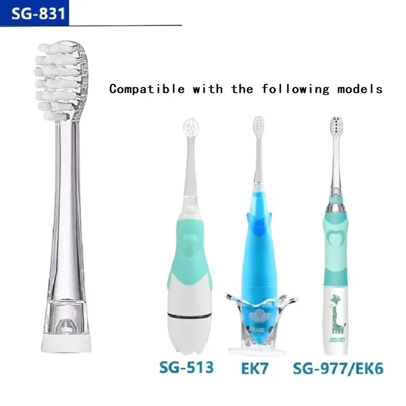 Seago Replacement Toothbrush Heads SG-831/832 Soft Bristle Gum Care Child Electric Toothbrush