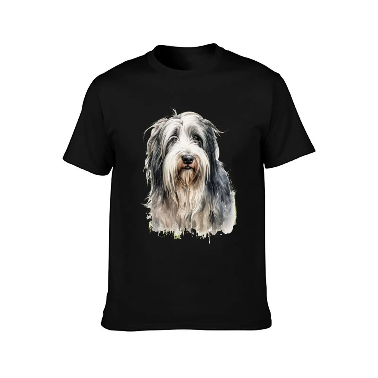 Beautiful Bearded Collie - kawaii T-Shirt, Summer Casual Cotton Tee, Oversized Streetwear Tops, Vintage Graphic Print