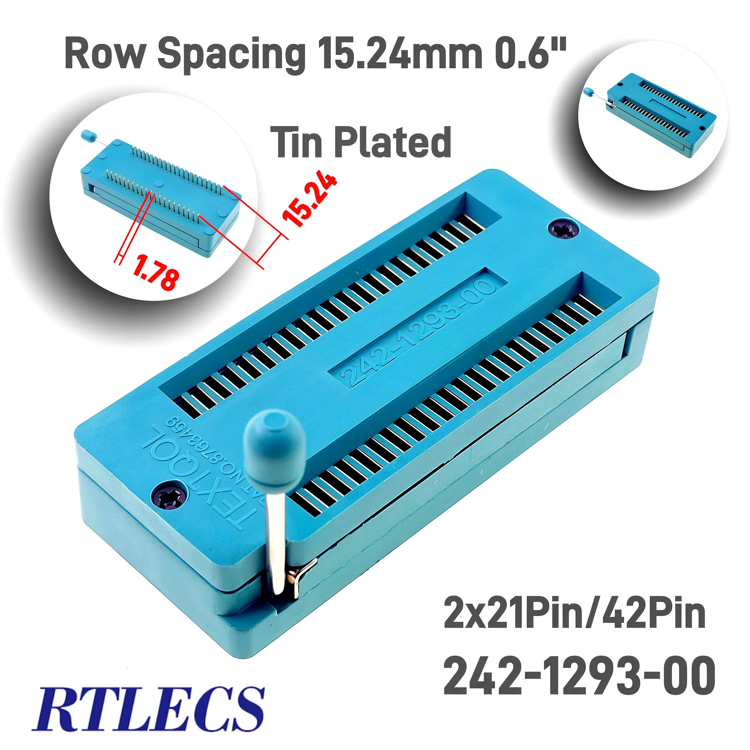 テストツールic dip zif zipソケット、28、32、42、56、64ピン、ピッチ