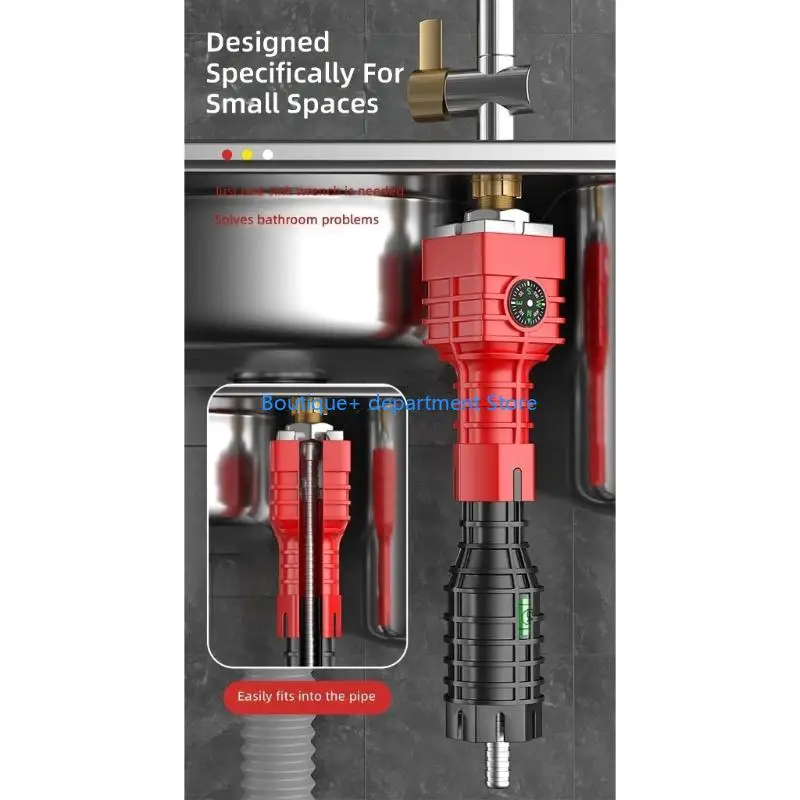 E1PD Lightweight 24 In 1 Ergonomic Faucet Wrench Spanner In Group Good For Tap Shower Repair And Expert Plumbers Tool