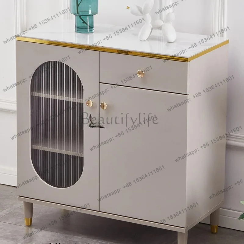 meal side cream style household cabinet against the wall light luxury living room locker