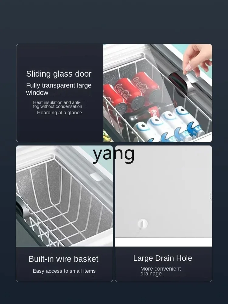 CX Household Small Refrigerator Refrigerated Fresh Cabinet Glass Cover Display Cabinet