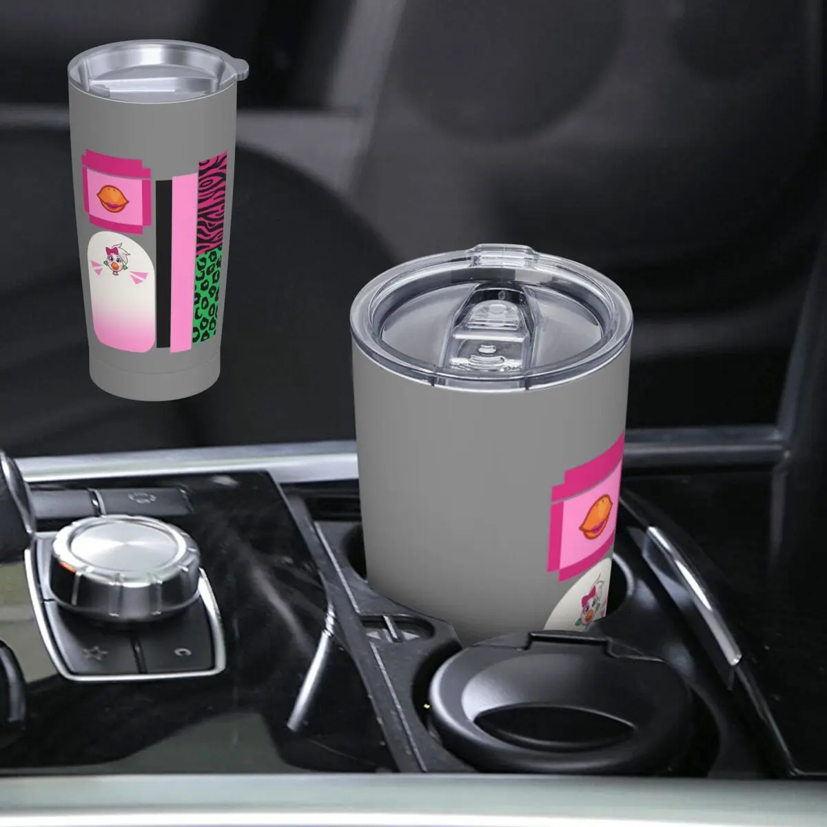 Glamrock Chica Fazbear Entertainment Stainless Steel Tumbler Vacuum Insulated Mugs Thermal Cold Bottle Straws With Lid 20oz