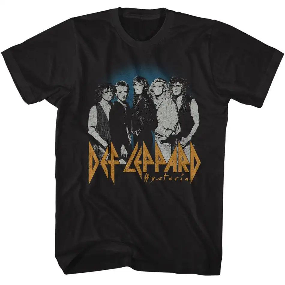 Def Leppard T-shirt Men Women Pure Cotton Oversized Casual Loose Short Sleeve Streetwear Rock Band Graphic Journey Merch Top Tee