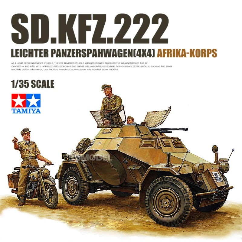 

TAMIYA assembled tank model kit 35286 German Sd.kfz.222 wheeled armored vehicle 1/35