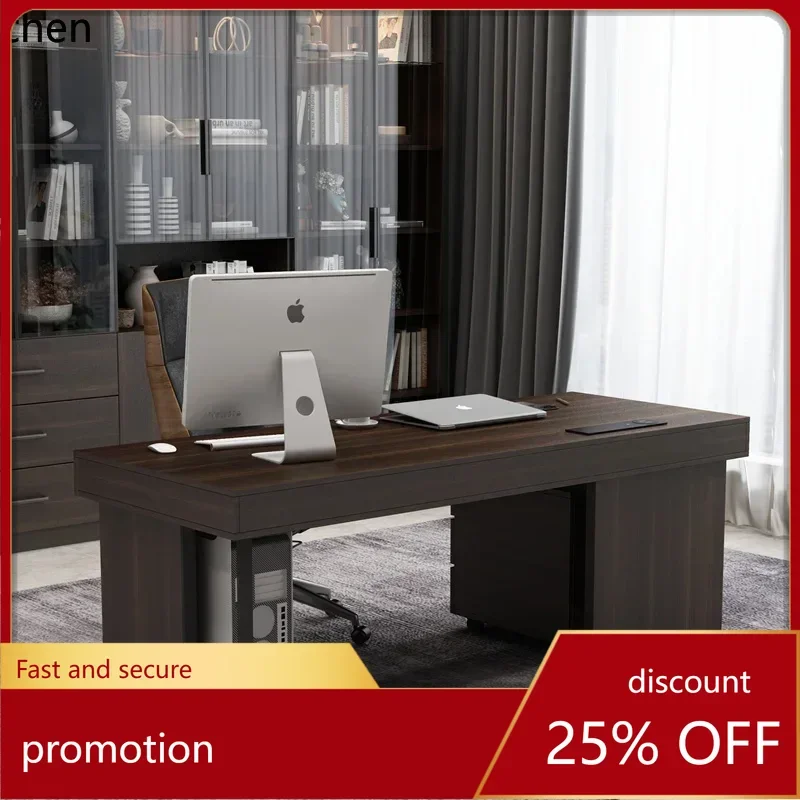 

HT desk home multi-function computer desk modern simple high-end solid wood combination