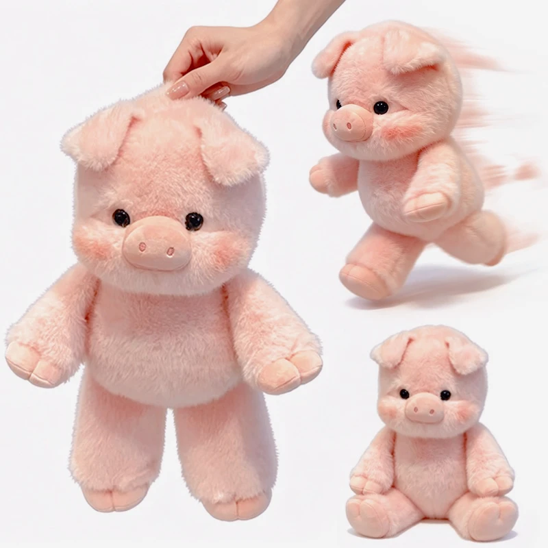Lindo y Suave Peluche de Cerdo de 45cm, de Alta Velocidad, Almohada de Peluche, Animal de Compañía para Apoyo Emocional, Juguetes de Peluche, Regalos Creativos