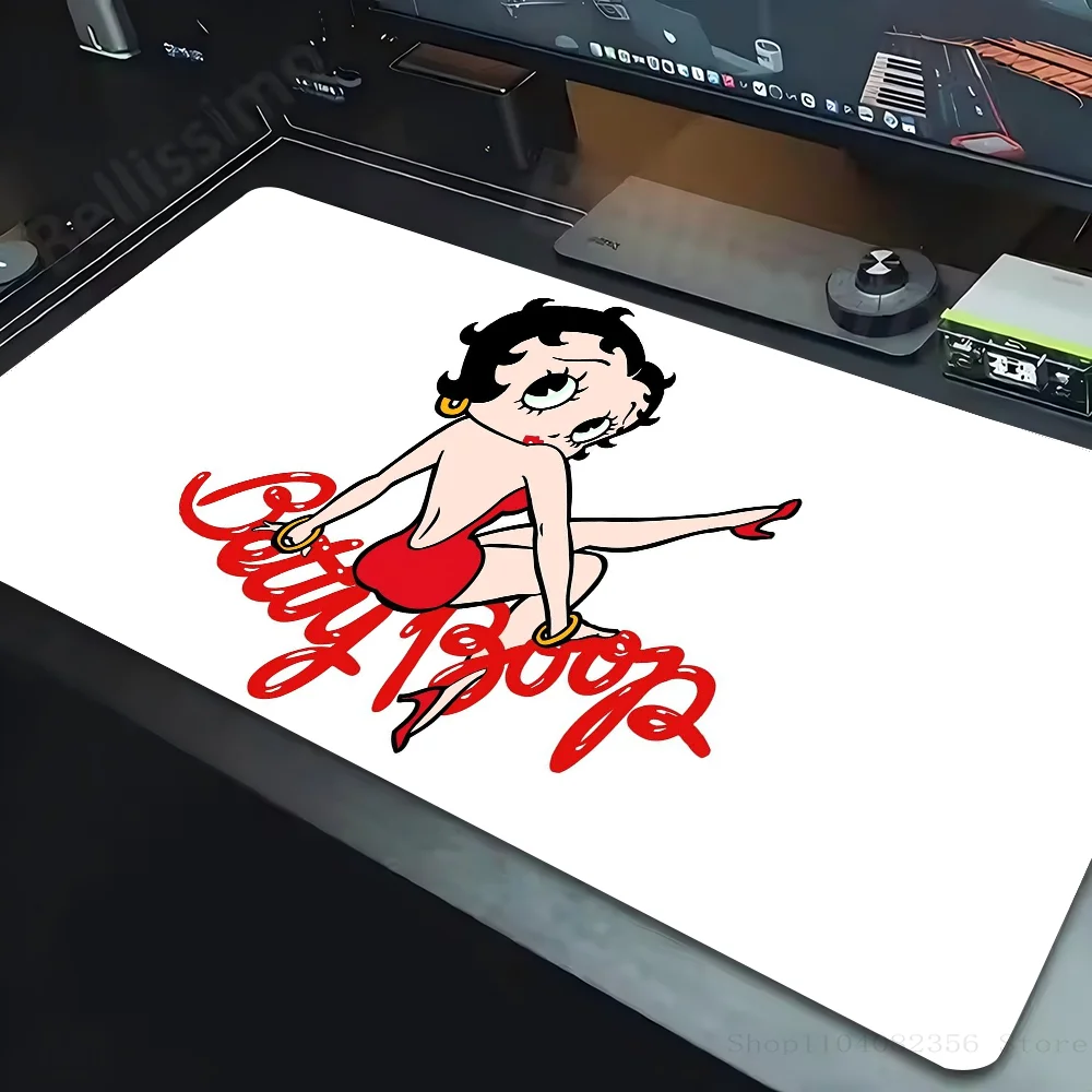 B-Betty Cute Boop Mousepad Non-slip Suitable For Office Computers Laptops E-sports Game Desk Mats XXL Keyboard