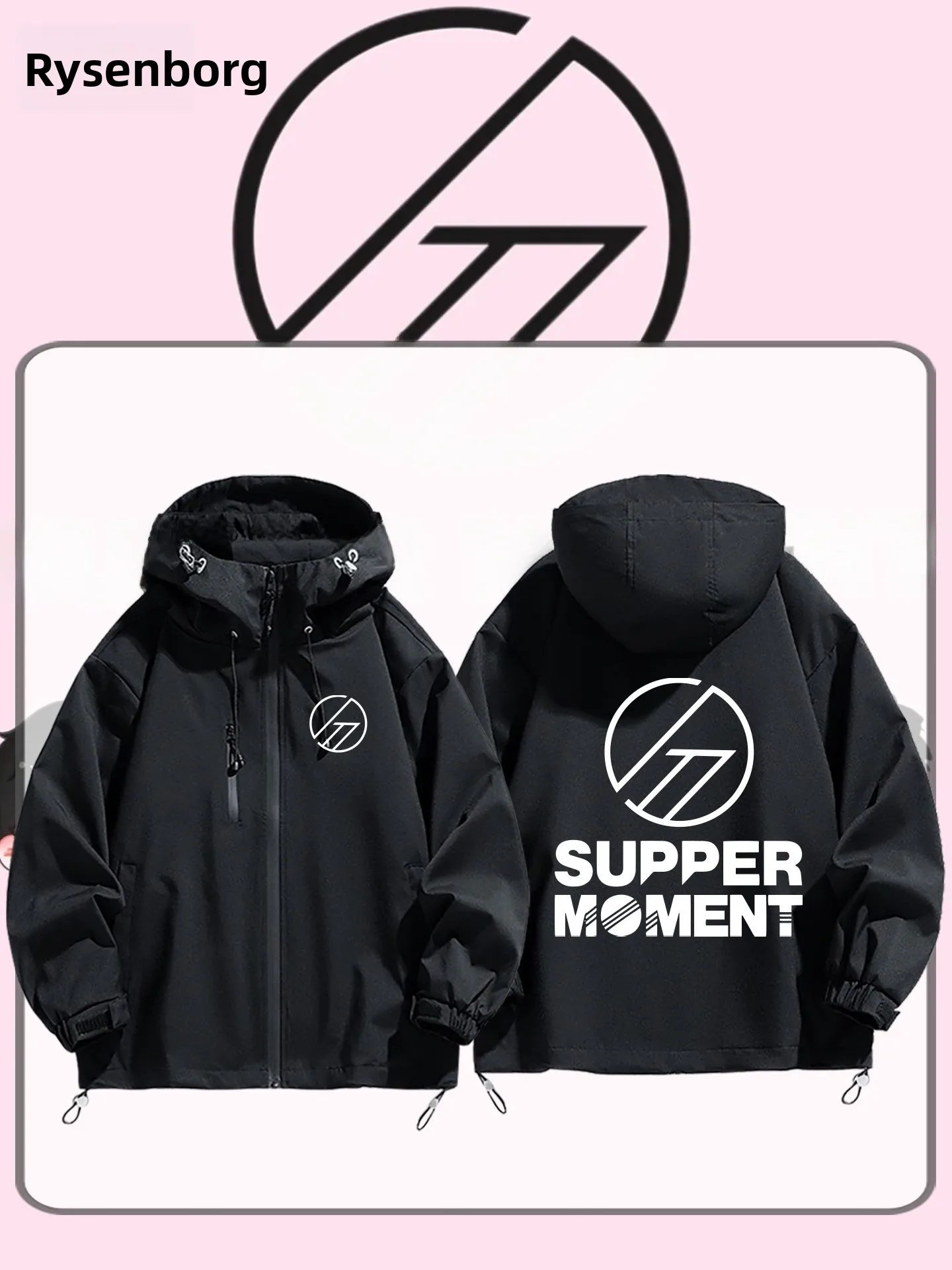 

ex Loose Fit Tee-In-One Jaet Retro American Sle Band Outerwear Casual Youth Polyester Fiber Hooded Zipper Closure