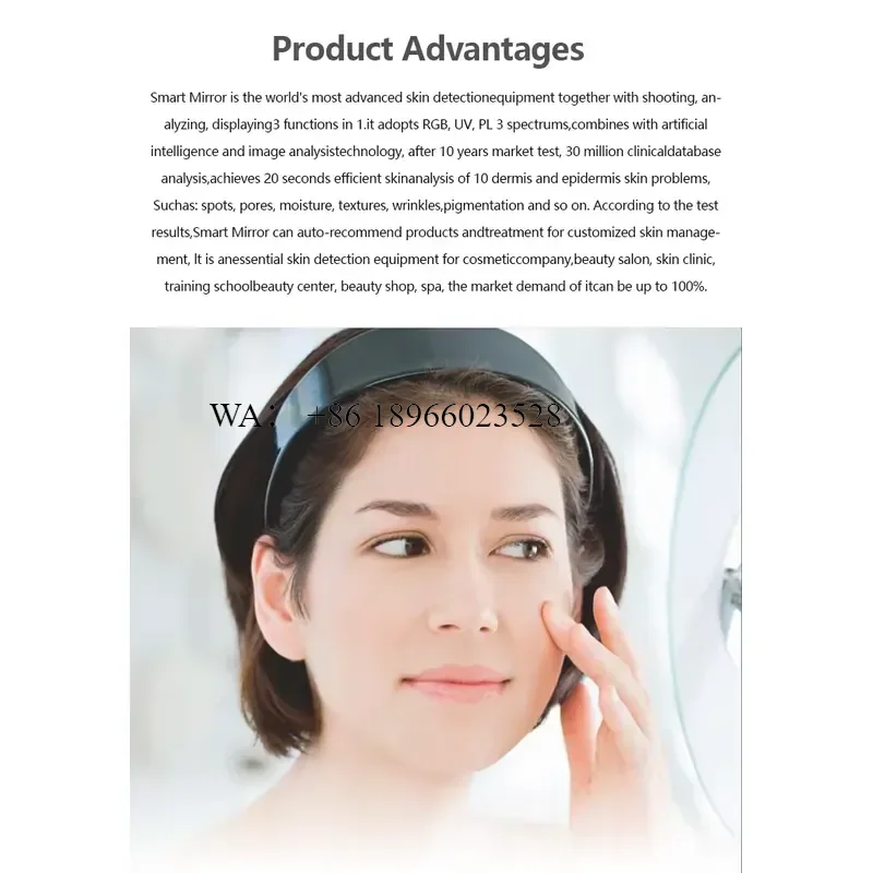 WMWMNU Intelligent Magic Mirror Detector Professional Facial Analysis Beauty Instrument Analyzer