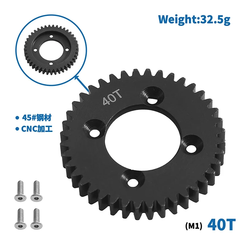 Middle Gearbox Inside Steel Main Gear Spur Gear 39T 40T 41T for Losi Lasernut U4 Tenacity ULTRA4 1/10 RC Car Upgrade Parts