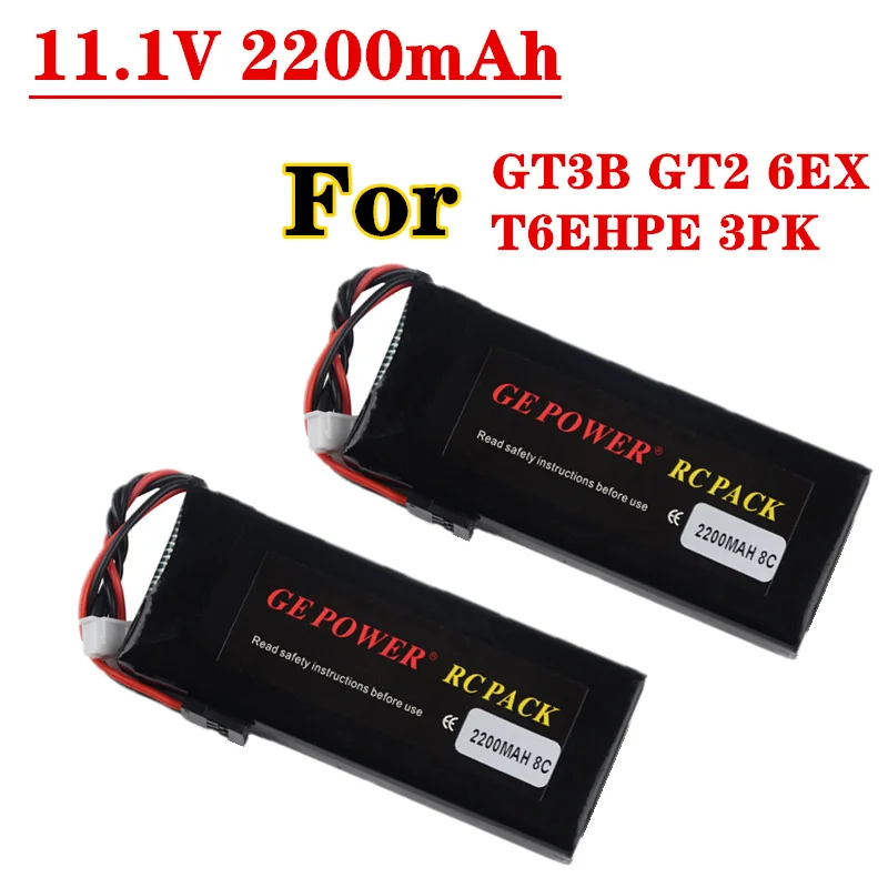 Bateria Lipo do Transmissor RC, FS GT3B 3S, 11.1V, 2200mAh, 8C, FLYSKY GT2, T6EHP-E, 6EX, WFLY 6A, E-SKY, GT2, Rádio RC