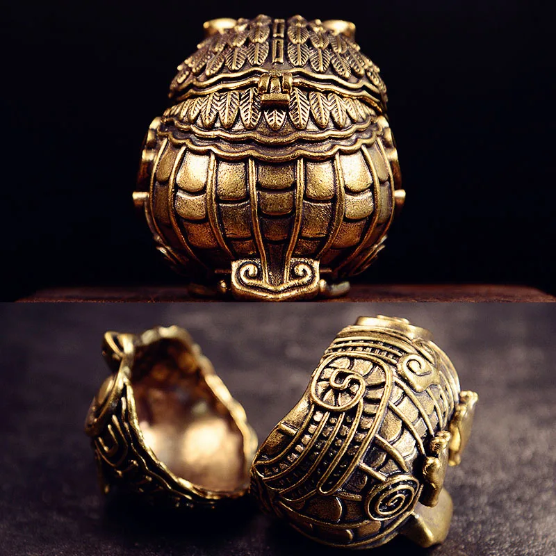 Antique Brass Cute Owl Small Statue Desktop Decorations Vintage Animal Incense Burner Miniatures Figurines Home Decors Ornaments view 5