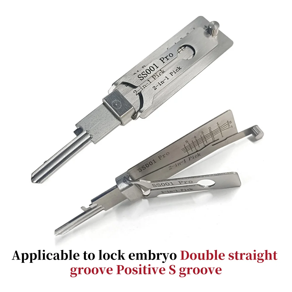 Stainless Steel Precision Tool SS001 Pro O-ring Pickup Kit Hook Tool Maintenance Repair Kit Key Decoder Only for Straight Groove