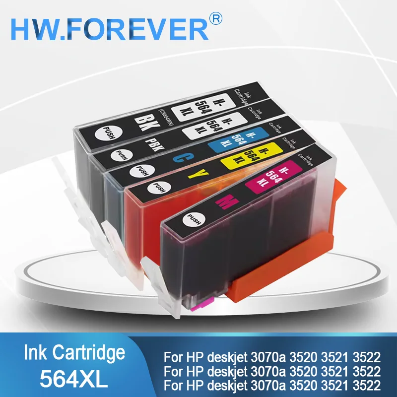 

564 564XL Compatible Ink Cartridge for HP deskjet 3070a 3520 3521 3522 3526 OfficeJet 4610 4612 4620 Printer Ink Cartridge