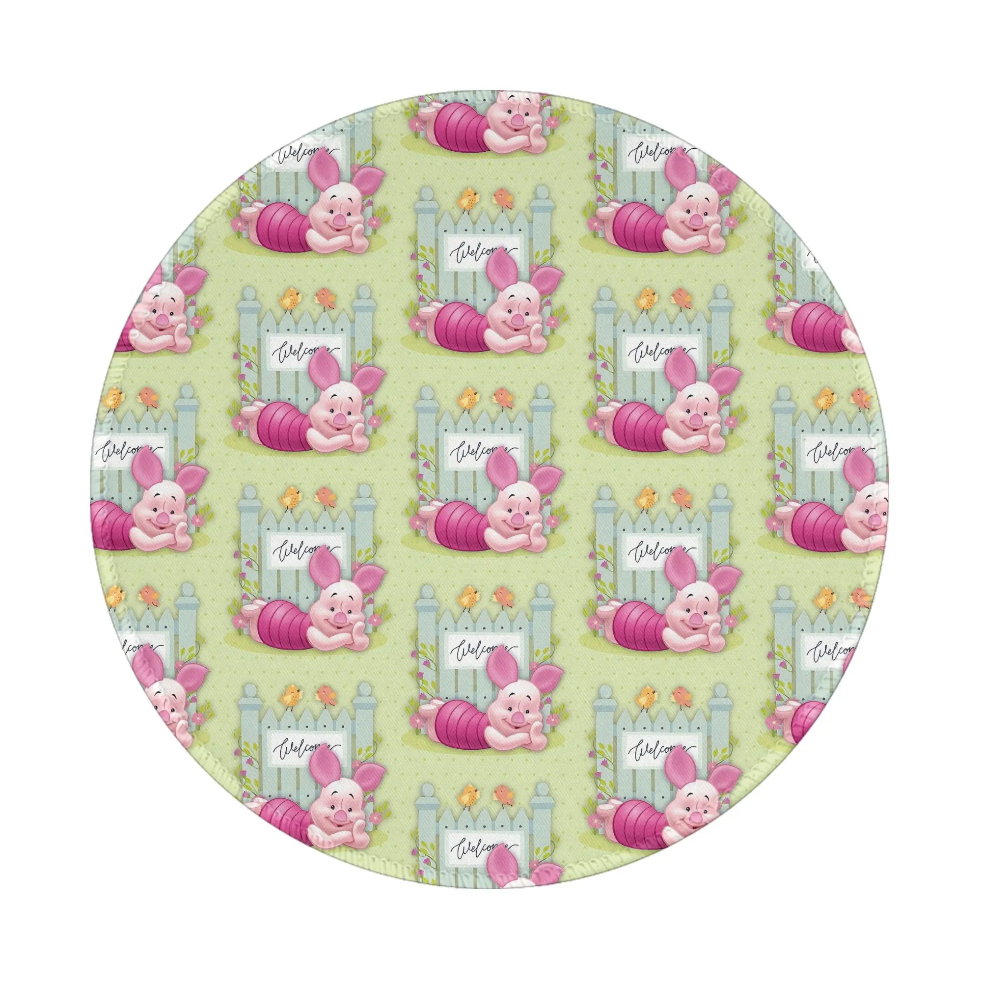 

piglet Round Mini Mouse Pad Rug Anti-slip Mat Desktop 8in Game Computer Mat Gaming Rubber Mouse Mat