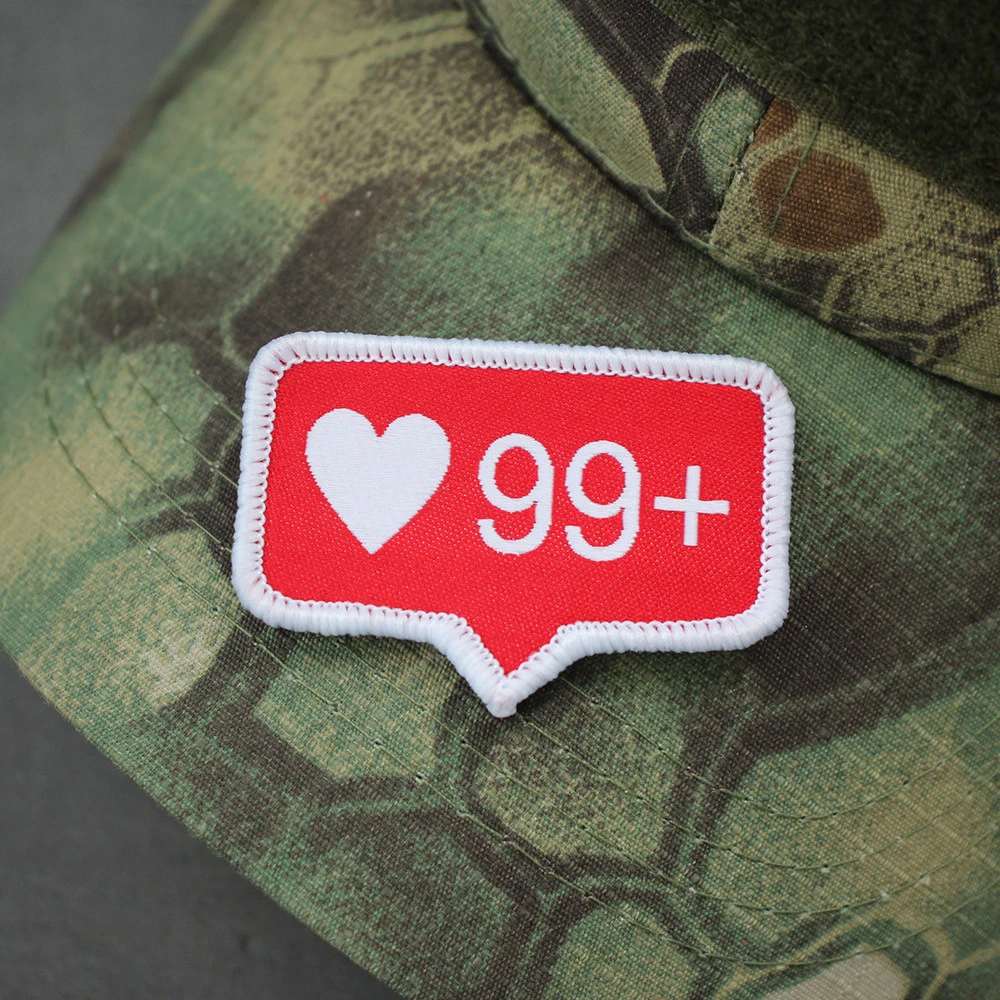 Love Heart 99+ Embroidery Patch Mini Fun Symbol Pop-up Tactical Woven Label Armbands for Clothing Bag Hat Decorate
