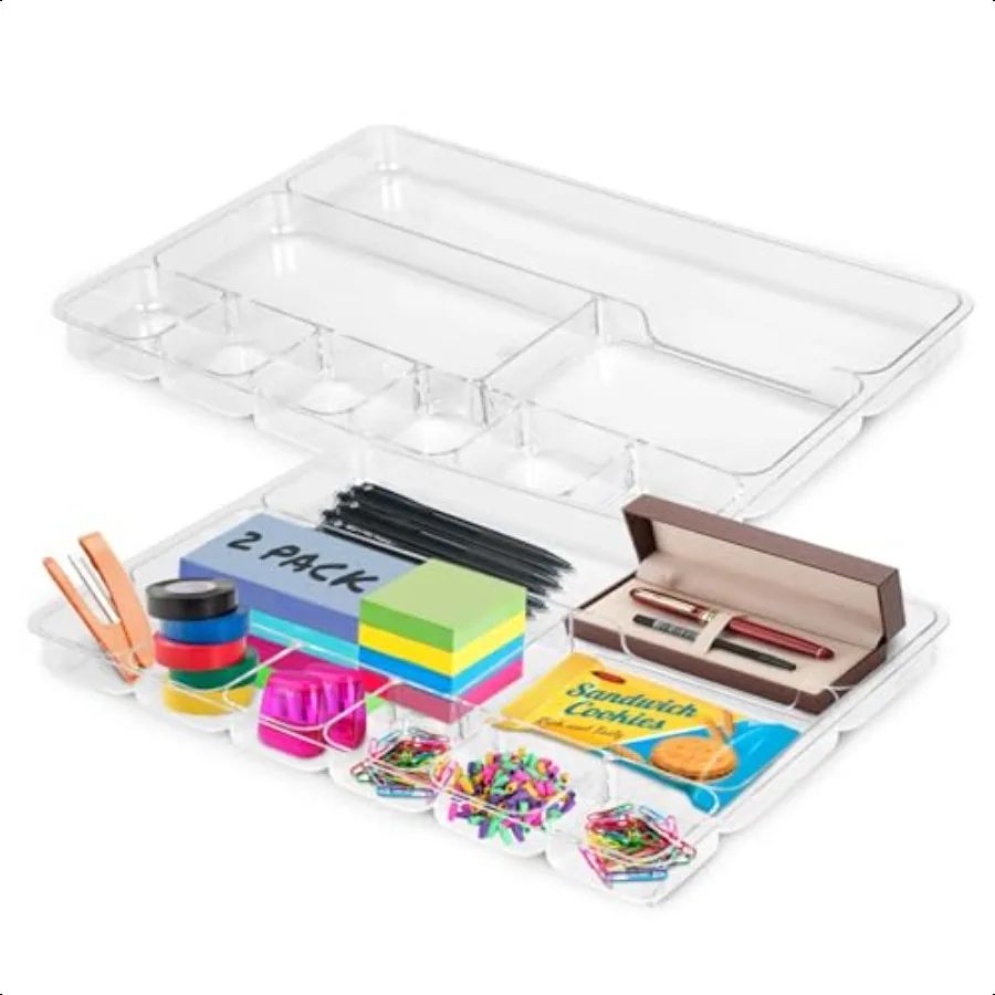 

Manaloom Desk Drawer Organizer Tray with 9 Storage Compartments For Home and Office Drawer Organizers Office Perfect Organizing