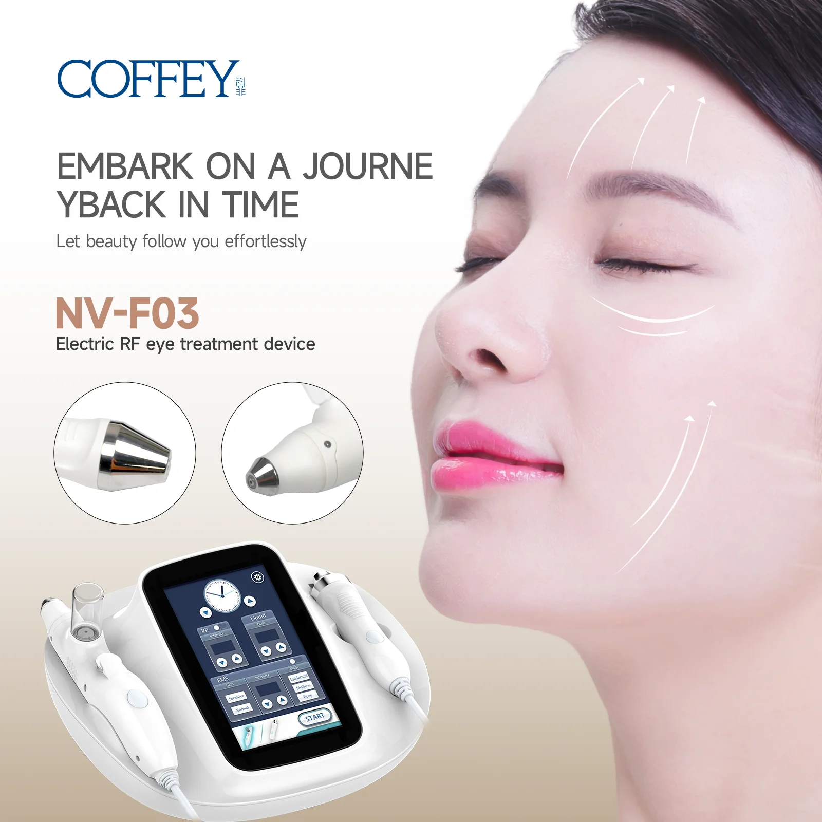 Eye Massager Device Face Lifting Machine EMS Anti Wrinkle Removal 2 in 1 Facial Skin Eye Machine Home Use Beauty Device