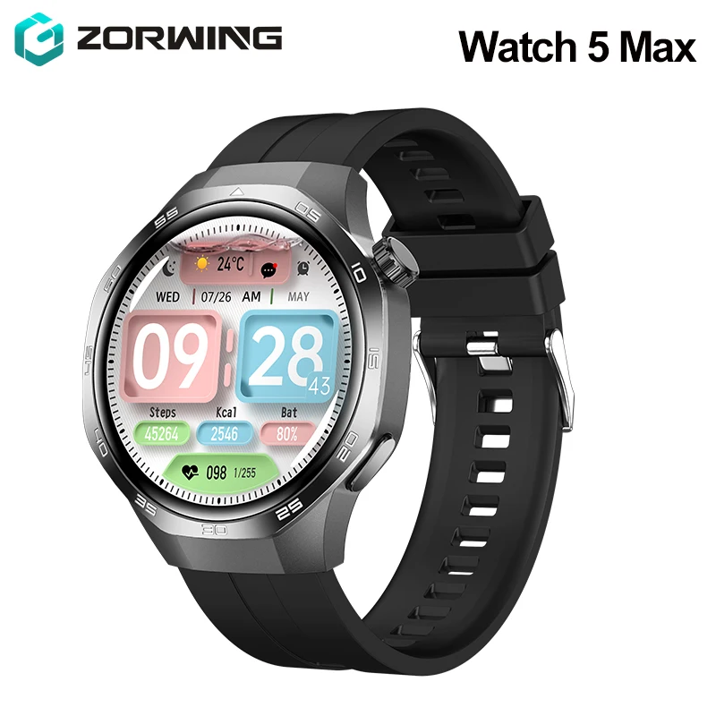 

Watch 5 Max Smart Watch Wireless Charger 1.53 Inch NFC GPS Wireless Charging Men Smartwatch Bluetooth Call 2024