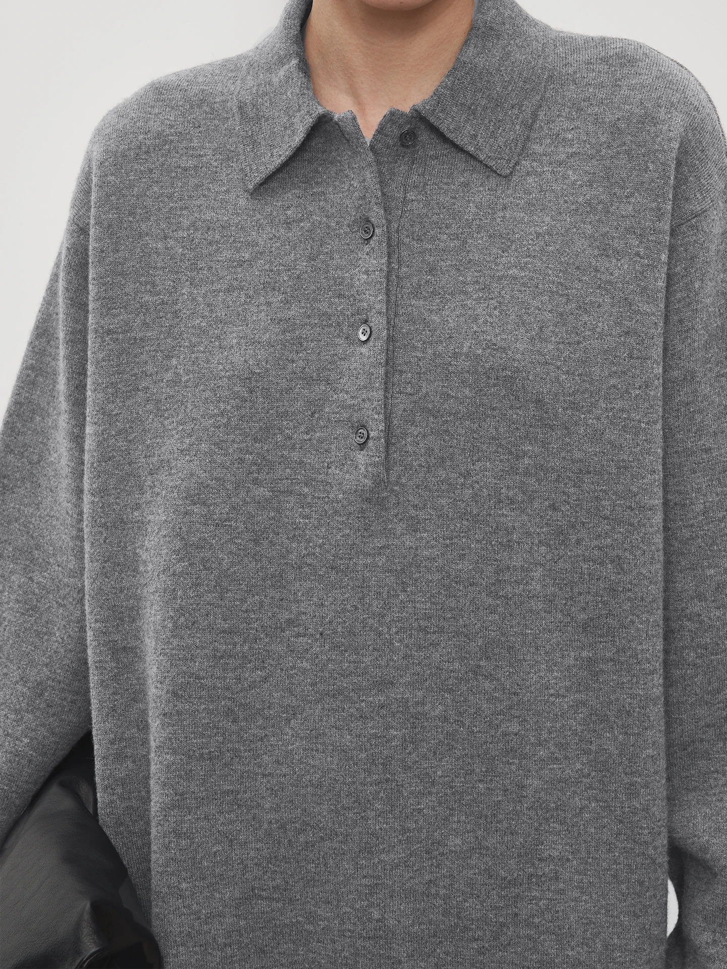 CHICJOC Warm Skin-friendly Full Wool Thiened Air Layer Loose Vintage  Collar Sweatirt Knitwear Soft Medium Commute Sle