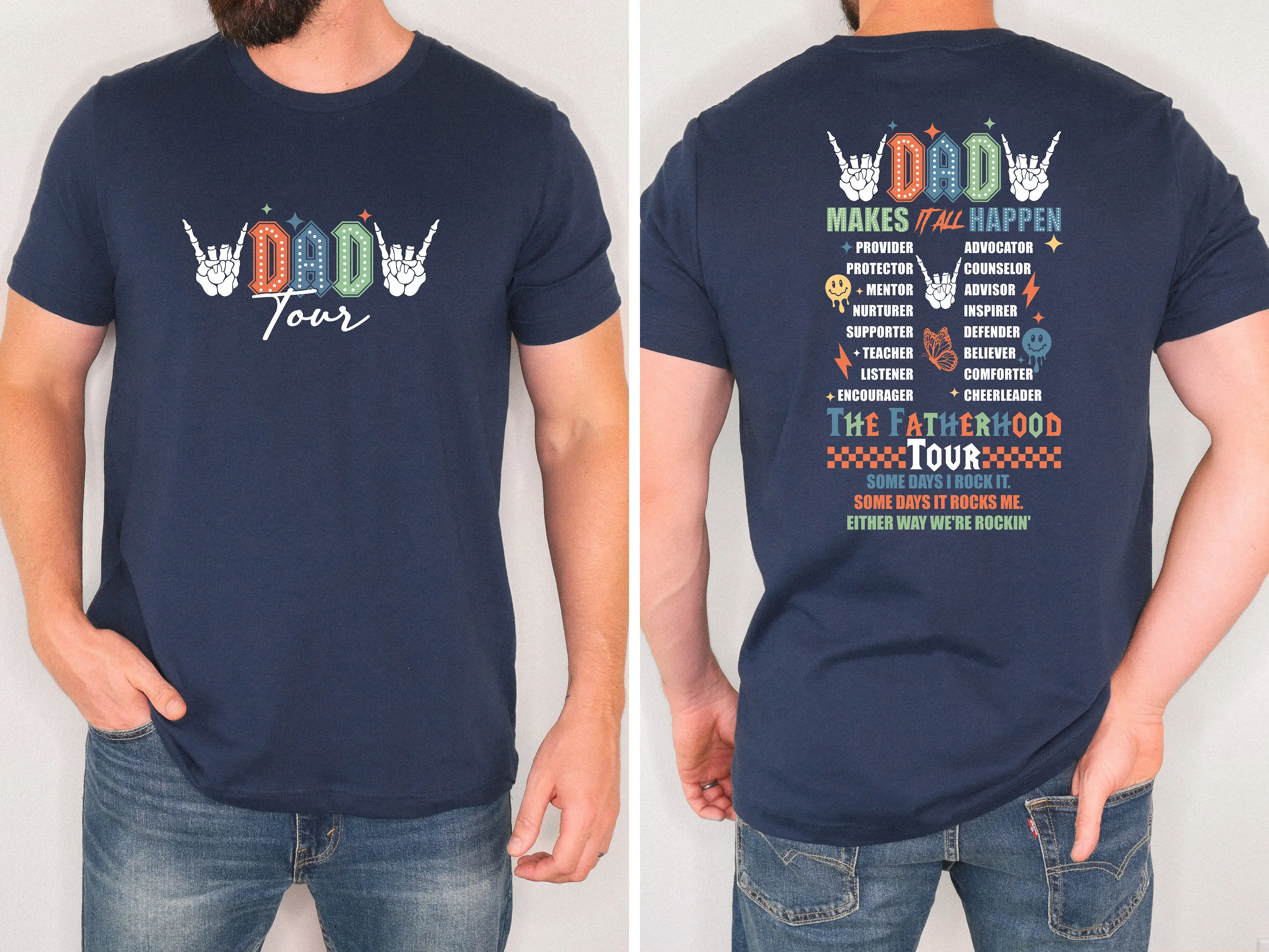 Dad Tour T Shirt For Dada Fatherhood Father'S Day Father Some Days I Rock It Funny Husband Sweat