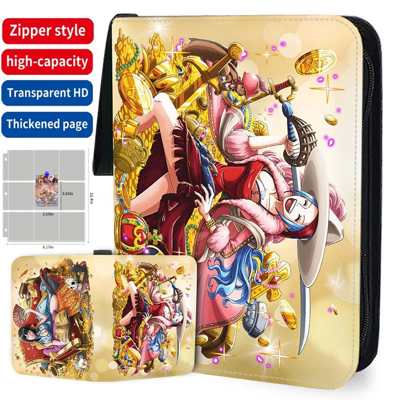 400Pcs/900Pcs Anime One Piece Cards Album Zipper Anime Game Trading Collection Card Binder Holder Folder Kids Birthday Gift