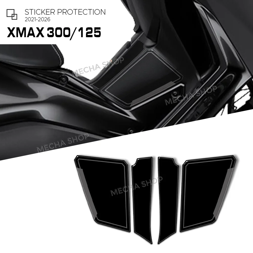 

For XMax 300 XMAX125 Sticker Accessories 2023-2026 Side Tank Pad Sticker Protection Kit Waterproof Decal