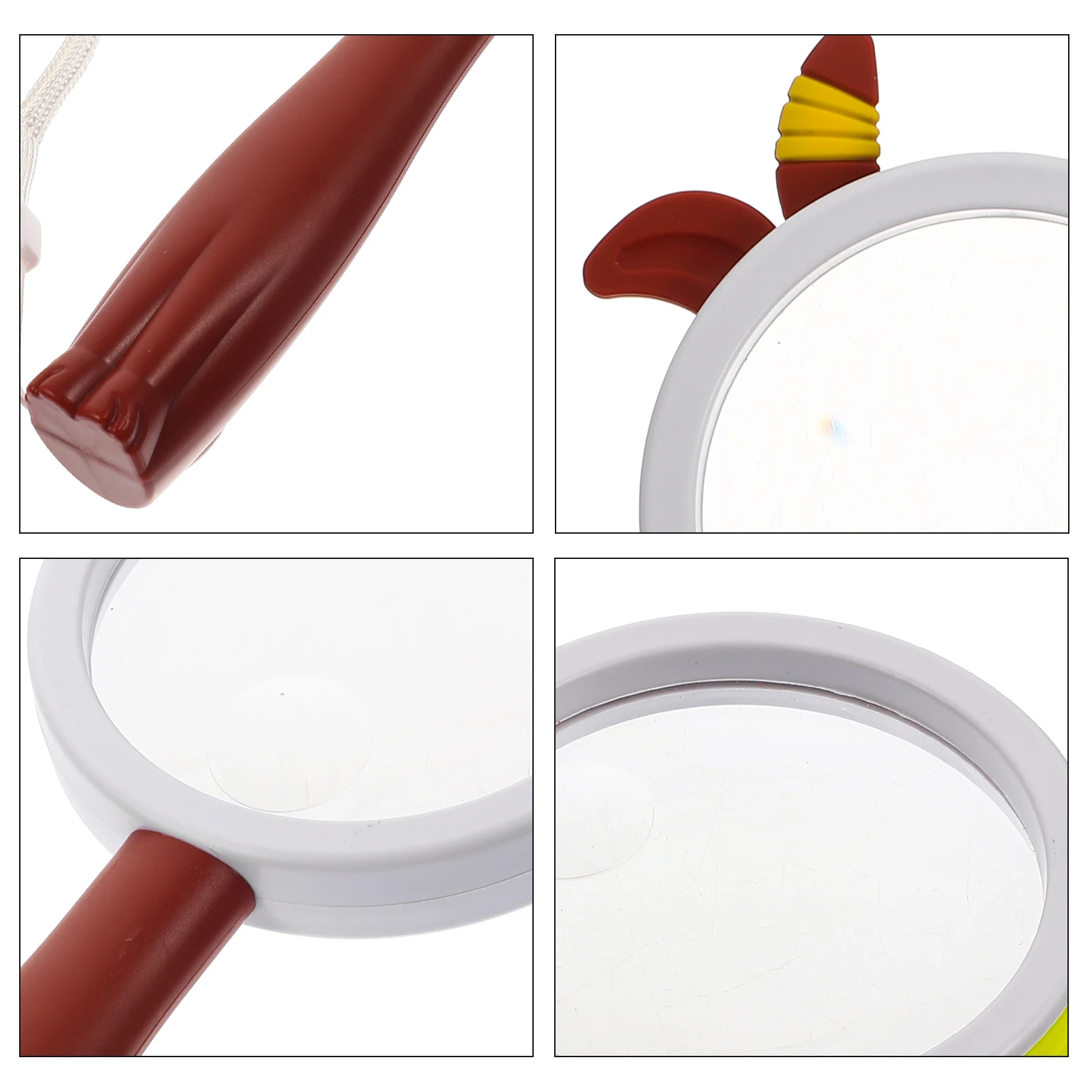 

Cute Portable Magnifying Glass Handheld Reading Magnifier Outdoor Exploring Learning Tool Durable Easy Carry Handle Design