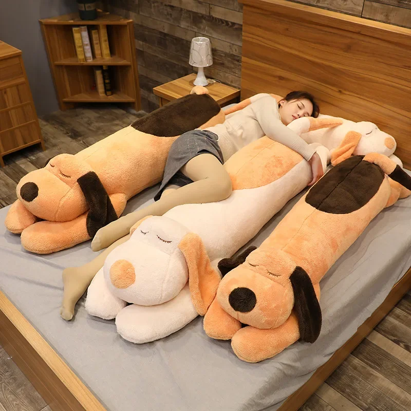 

60CM Papa Dog Long Cat Cute Plush Toy Men and Women Models Sleeping Big Stuffed Animal Patung Dolls Pillow Children's Toys Gifts