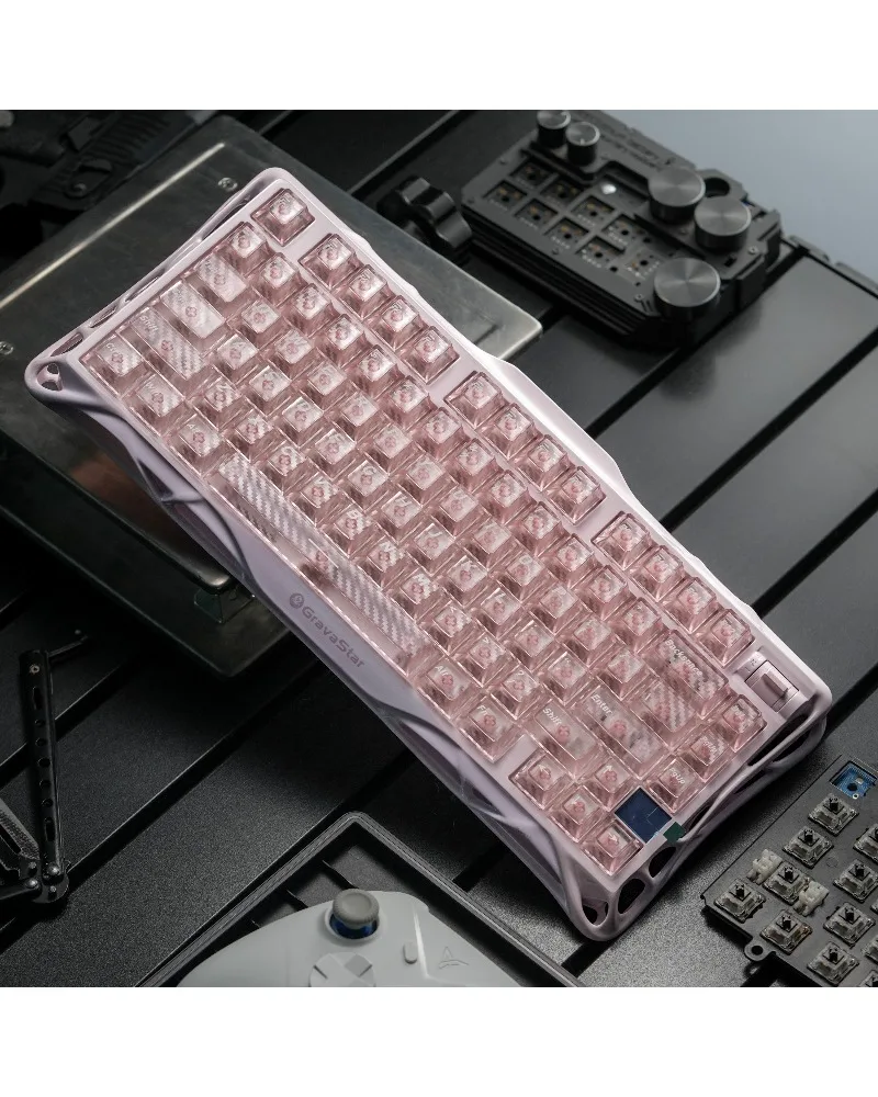 

Keycap PC material Original light transmission 119 keys Pink suitable for Wooting and other mechanical keyboards