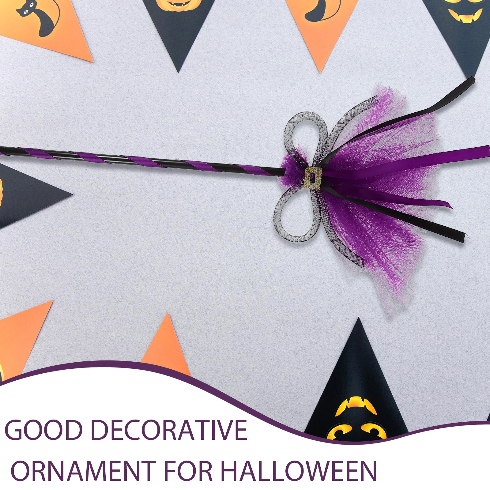 Heksenbezem Halloween Prop Cosplay Accessoire Lichtgewicht Comfortabele grip voor kinderen Volwassenen Heks Halloween Ornament