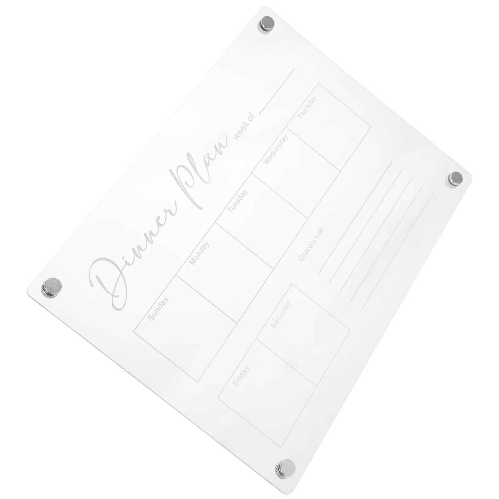 Erasable Notepad Planning Board Refrigerator Writing Rewritable Dry Erase for Fridge Memo Acrylic Magnetic Clear