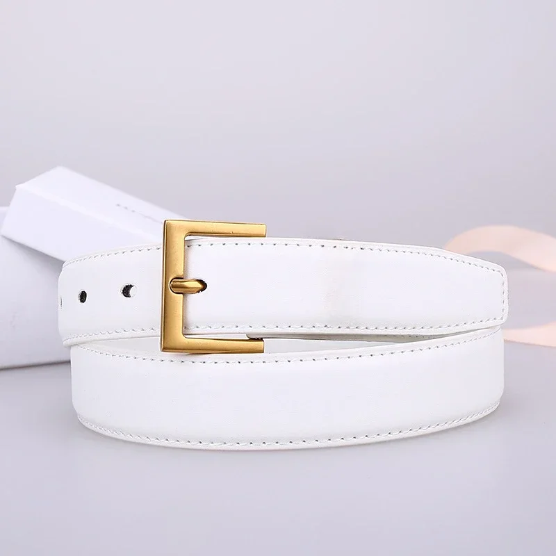 Ceinture en cuir classique pour femme, tout-en-un, marque de luxe, haute qualité, cadeaux à la mode, 2024 cm, 2.8