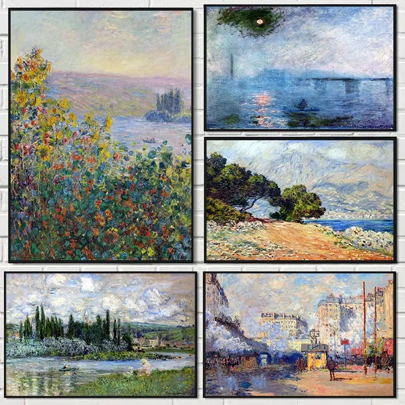 Jigsaw Puzzle for Adults 1000Pieces Claude Monet Famous Landscape Artwork Paper Puzzle Home Wall Decoration Gift Idea