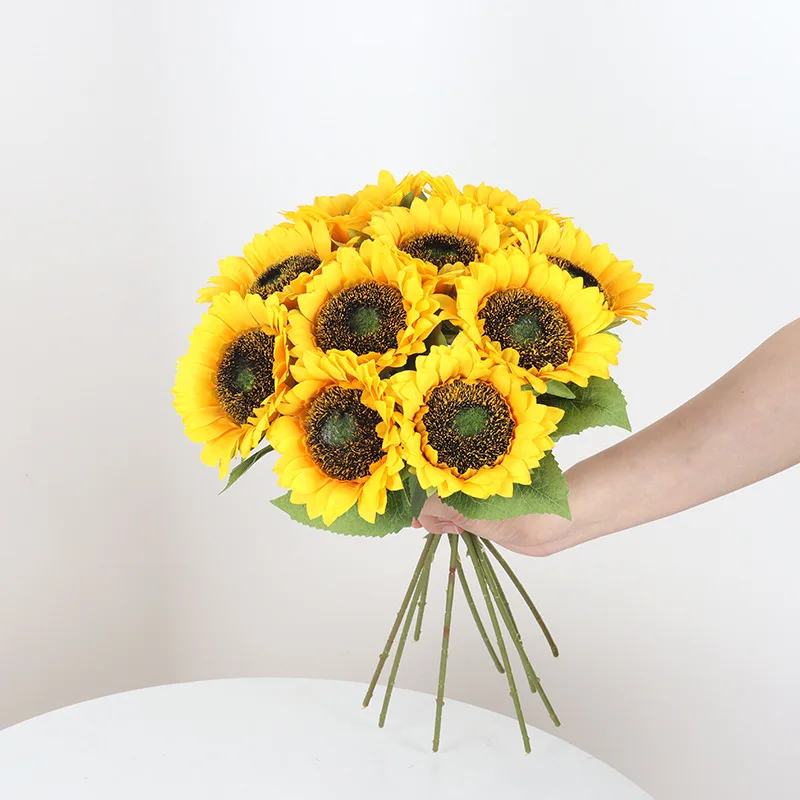 

Sunflower Artificial Flower Home Hotel Office Indoor Decoration Fake Flower Ornaments Photography Props Wedding Birthday Party