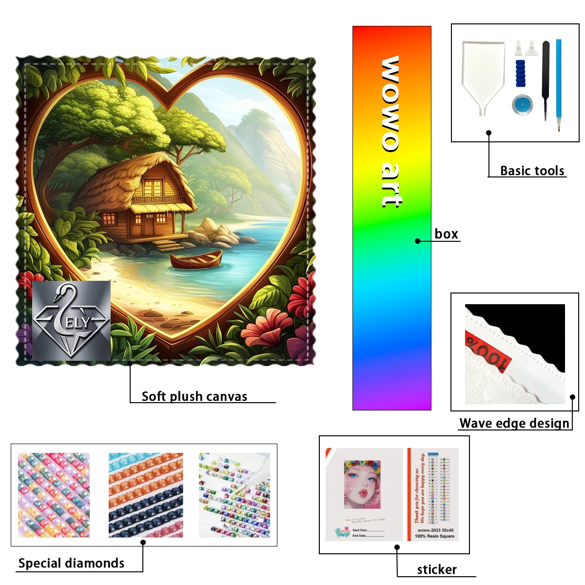 

【LEly_ Diamond Art】The beautiful view outside the wooden window Crystal AB Rhinestone FD Rhinestone Perfect Resin Diamond