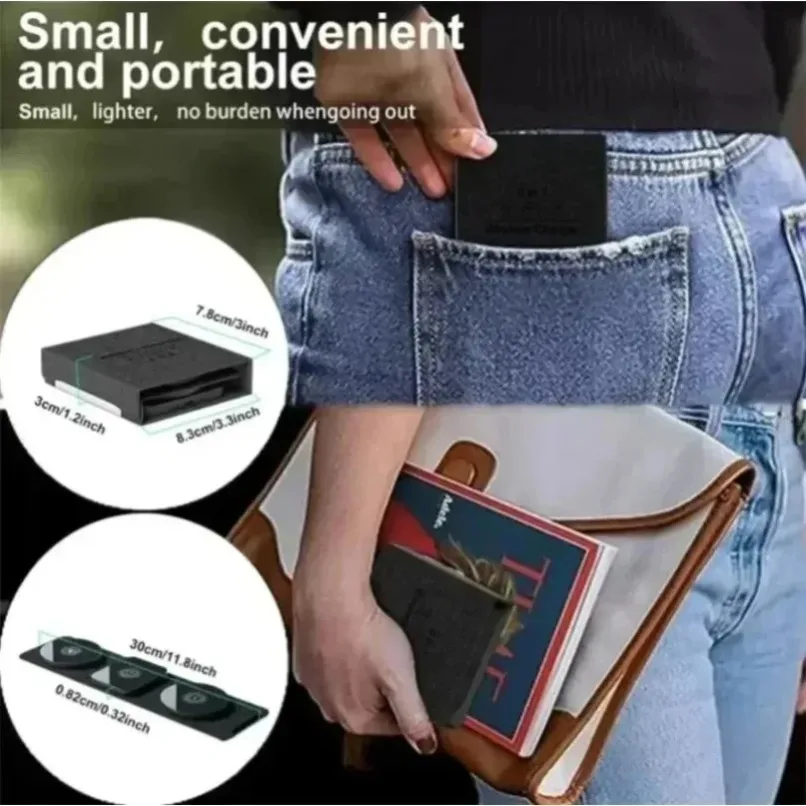 

Portable Foldable 3 in 1 Magnetic Wireless Charger Pad For iPhone 12-17 Pro Max Apple Watch AirPods Fast Charge Home Office Use