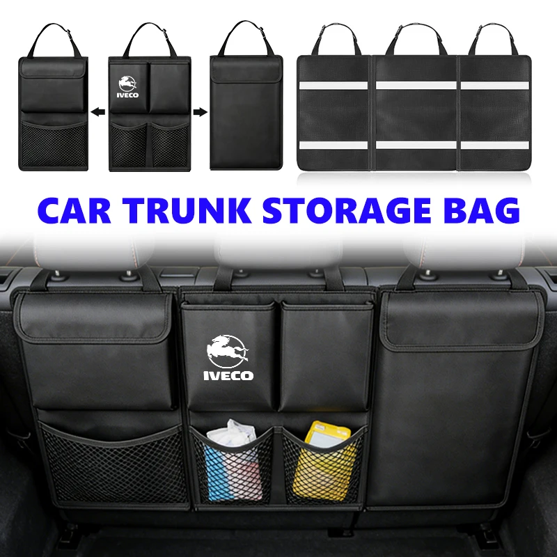 Bolsa de almacenamiento de tela Oxford para colgar en el respaldo del asiento trasero del coche, accesorios para IVECO S-Way Artic Rigid Daily Van Chassis Cab e-Daily