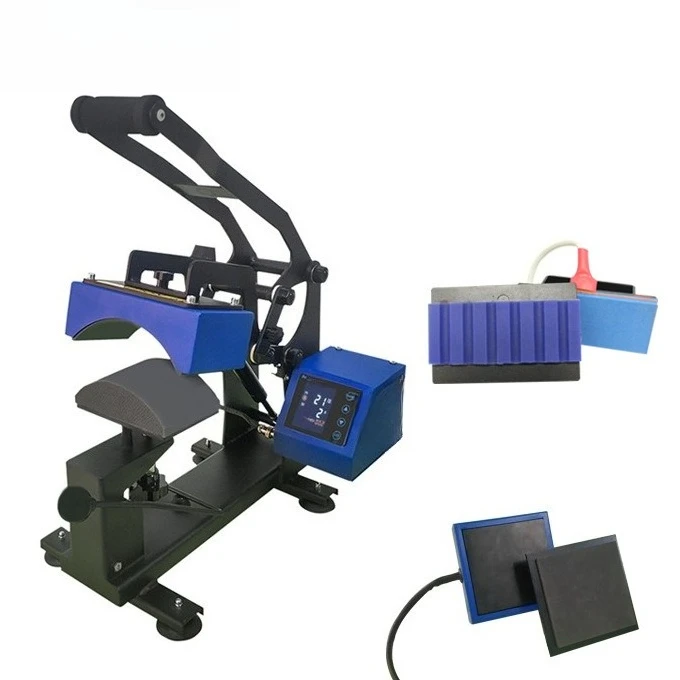 Manual multifunctional cap roasting machine 3 in 1 heat transfer machine, badge hat pen hot stamping machine equipment