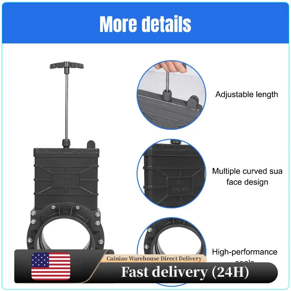 

6-дюймовый пластиковый клапан с вытяжной пластиной и X-образным соединением, цельный клапан для регулирования потока в трубах