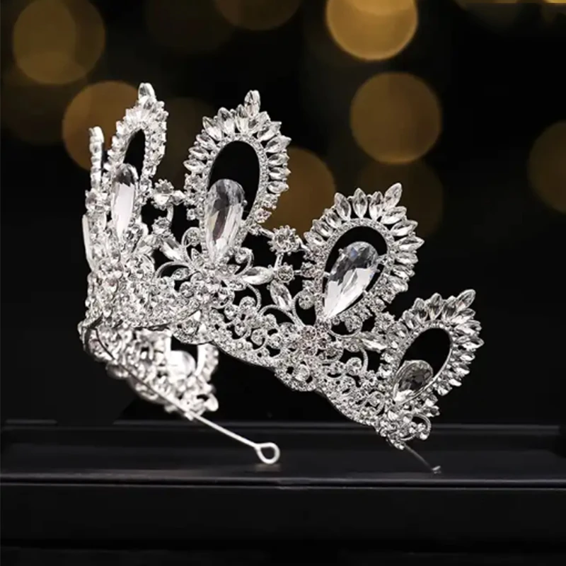 Levery Crystal Crown Luxe Prinses Queen Strass Tiara Bruiloft Hoofdtooi Haaraccessoires Sieraden