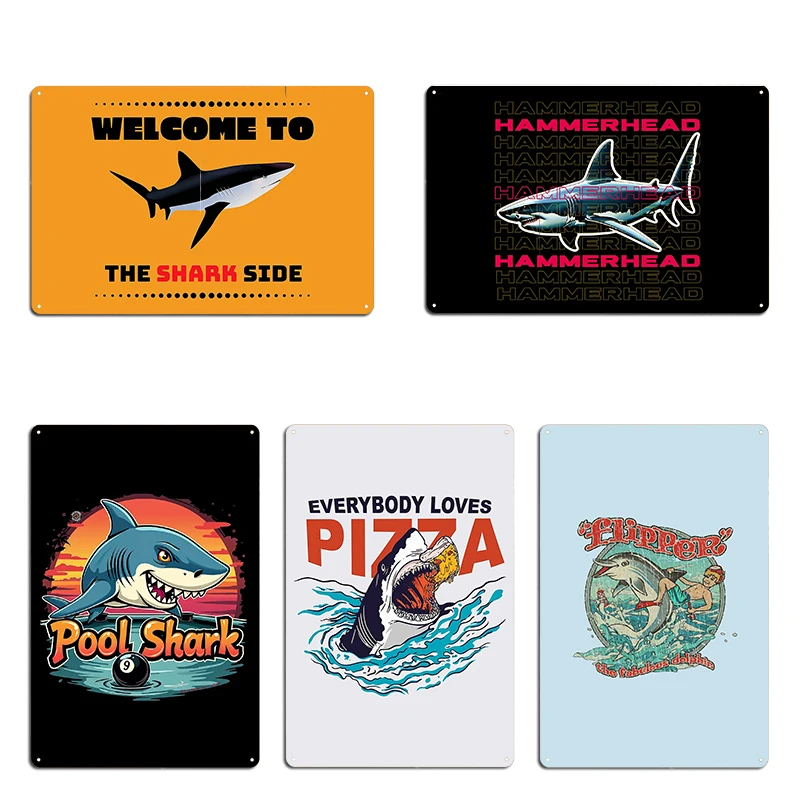 WELCAME TO THE SHARK SIDE Flipper The Fabulous Dolphin 1964 Metal Signs Personalized Club Bar Living Room Tin Sign Poster