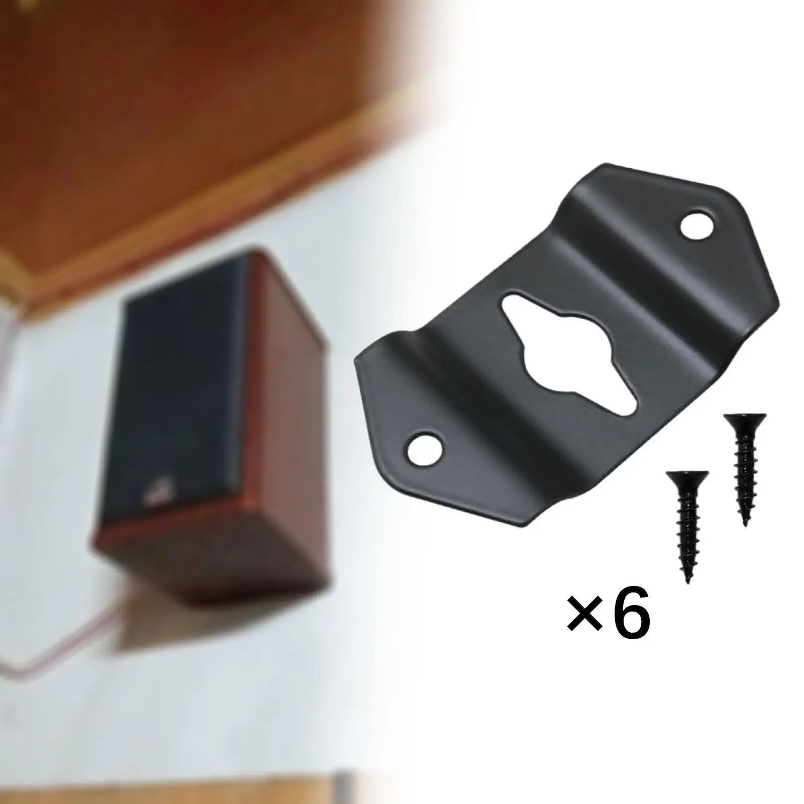 Metal Wall Speaker Mount Hook Hanger Bracket for Bookshelf Surround Speaker Box Heavy Duty Holder with Screws for Clocks and Art