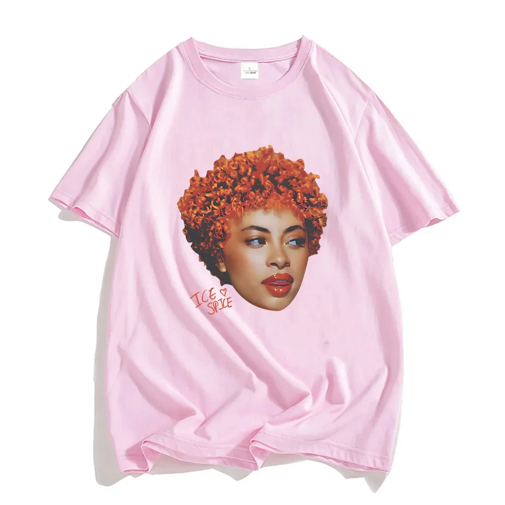 Hip Hop Streetwear Ice Spice  Singer Printing T-shirts Cotton Camisas De Hombre Short Sleeve Men/Women Tshirts Graphic Print Tee image 5