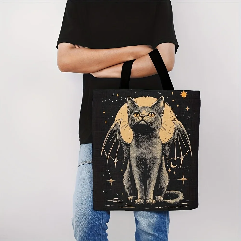 1 قطعة حقيبة تسوق الساحرة خمر القوطية حقيبة تسوق الهالوين مع الفتيات سوف تكون الفتيات حفلات الهالوين حقيبة كتف الزينة