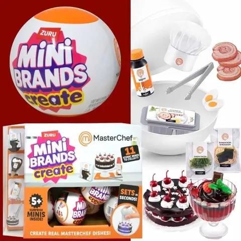 Zuru Mini marcas caja ciega 5 sorpresas Masterchef Set marcas Masterchef serie 1 paquete de bolas misteriosas juguete coleccionable sorpresa