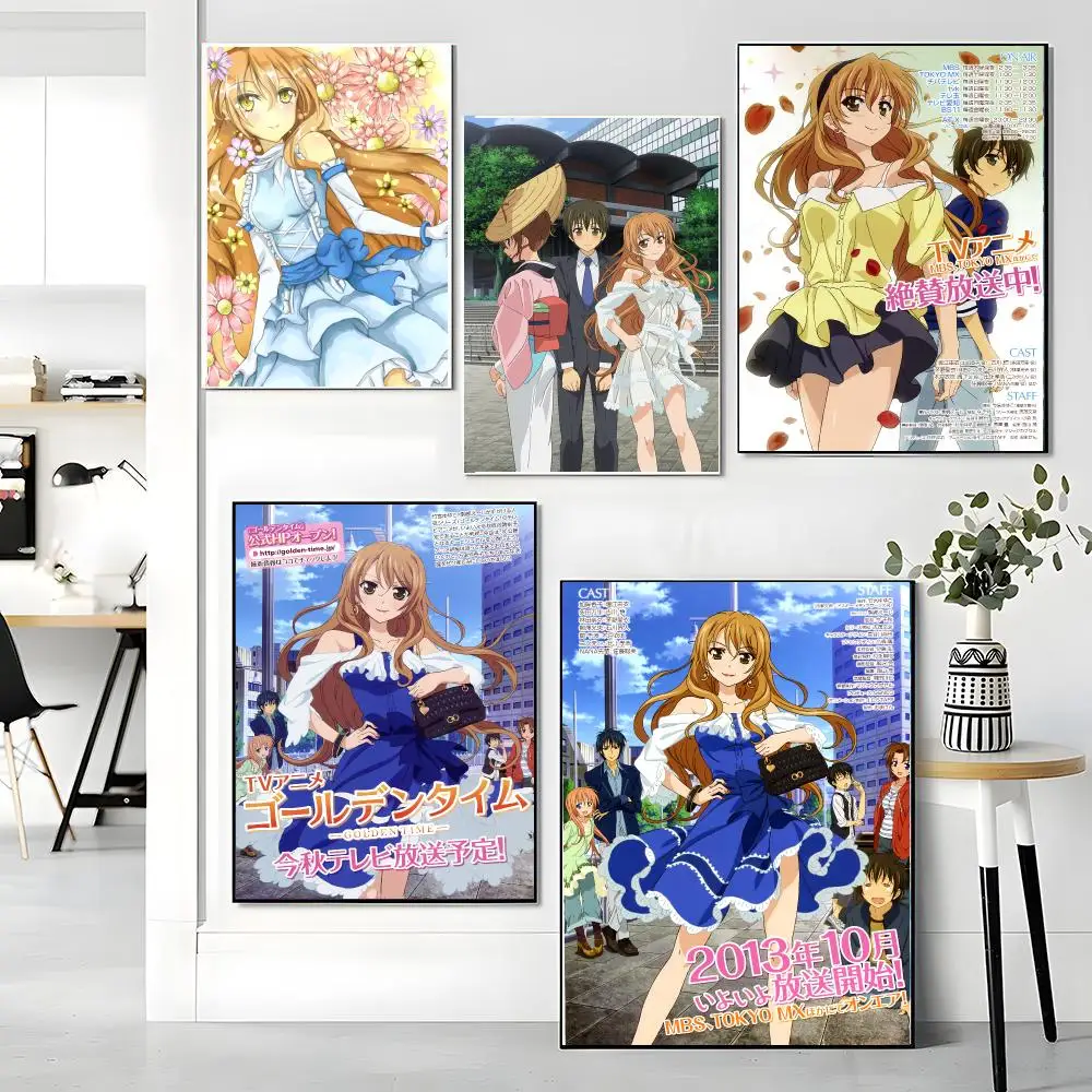 anime G-Golden Time-E Painting Calligraphy Boho Botanical Decor for Living Room Elegant Home Style