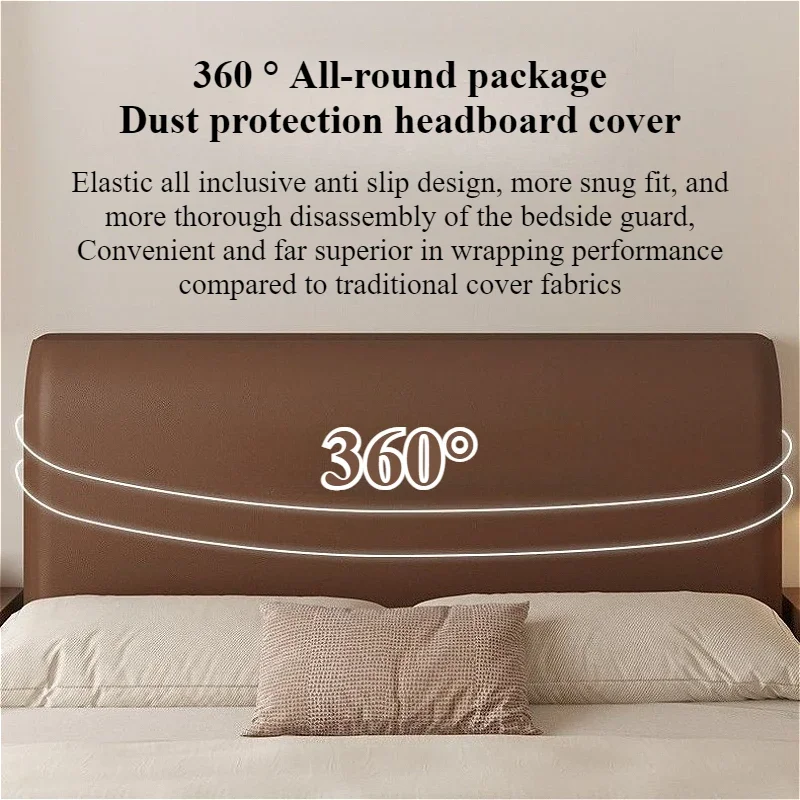 1PC Leather Headboard Cover Triple Protection for Headboard Water-proof Scratch-resistant Oil-proof Headboard Cover for Bedroom